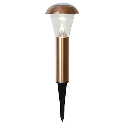 Best Season Solar-Pathlights, Kupfer, 6 LED, 14 lm mit Solarpanel inclusive Akku, Outdoor, Vierfarb-Karton, circa 36 x 15 cm, warmweiß 479-64