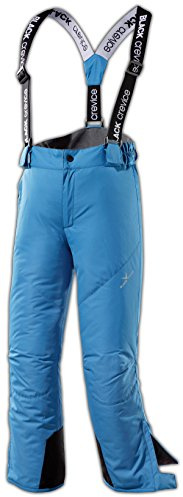 Black Crevice Kinder Skihose I Kinder-Skihose Größen I Skihose mit Hosenträgern I atmungsaktive Kinder-Snowboardhose I Skihose Mädchen & Jungen I Kinder-Schneehose