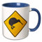 3dRose Kiwi-Warnschild, Neuseeland-Tasse, 325 ml, Blau