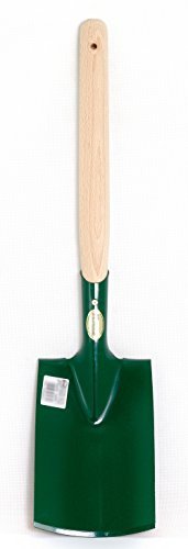Spaten Gartenspaten Pionierspaten Spitzspaten aus Stahl mit Holzstiel K_85