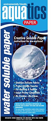 Water Soluble Paper, 79cm x 55cm Sheet | Dissolves Away in Water