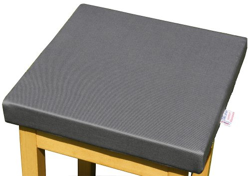 nudischer LUplus Orthopädische Sitzerhöhung 40x40x Höhe 5 cm Cottonköper, schiefergrau