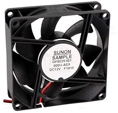 Sunon Lüfter wasserdicht IP68 80x80x32mm GF80321B3-AE9 DC 12V 4100 U/min 41dBA Kugellager 2 Litzen