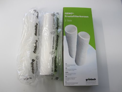 Grünbeck Ersatzfilter für Wasserfilter Typ FS-B 2 2er Pack (50 µm ohne Schutzglocke) *** (Filterhülse Vlies Filter Feinfilter Hauswasserfilter Kerzenfilter Ersatzkerzenfilter Filterkerze)