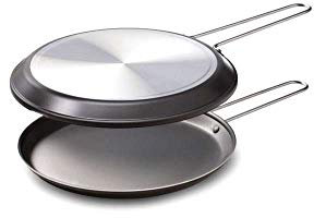 Accademia Mugnano Fuoco&Idee Girafrittata, Resistente ed Antiaderente, Alluminio, Nero, 24 cm