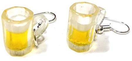 Miniblings mesure en verre de bière fête de la bière Wiesn Boucles d'oreille - Boucles d'oreille argent Boucles d'oreille - Bijoux Fashion main I pinte de bière tasse de chope de bière