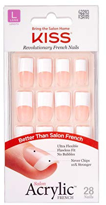Kiss Salon Acrylic French Kit Back Talk Long (2 Pack)
