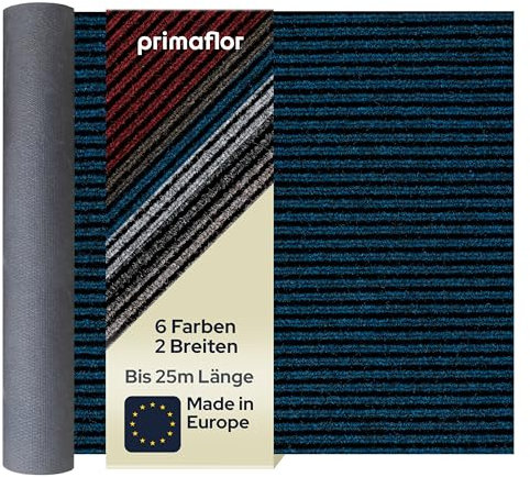 Primaflor Sauberlauf nach Maß - Magnum, Blau, 1,00m x 1,00m, Rutschfester Schmutzfangläufer Meterware, Robuster Küchenläufer, Zuschneidbarer Teppichläufer, Eingangsmatte für Flur und Windfang