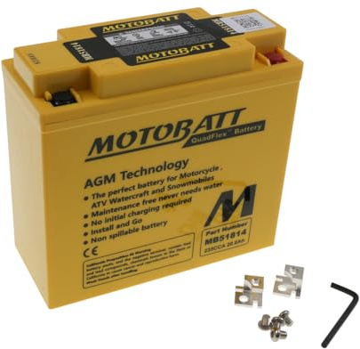 MOTOBATT AGM-Batterie 12 V 22 Ah MB51814 kompatibel mit BMW K 1200 LT K2LT