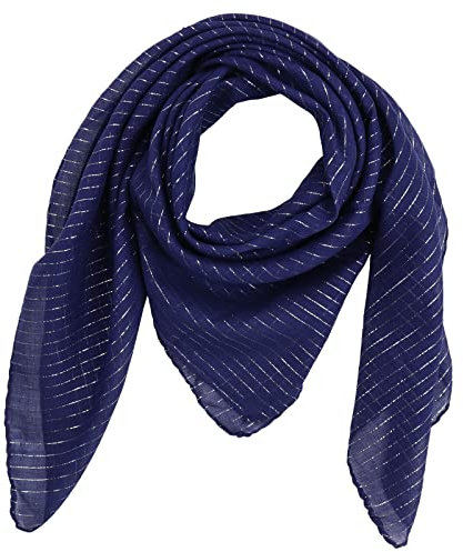 Freak Scene Superfreak Baumwolltuch - blau - Navy Lurex Silber - quadratisches Tuch