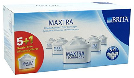 White Brita Maxtra Water Filter Cartridges 5 + 1