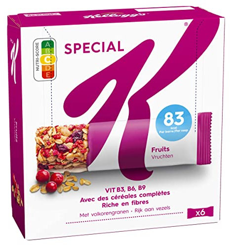Barres céréales Special K Kellogg's Fruits Rouges - 6x21,5g