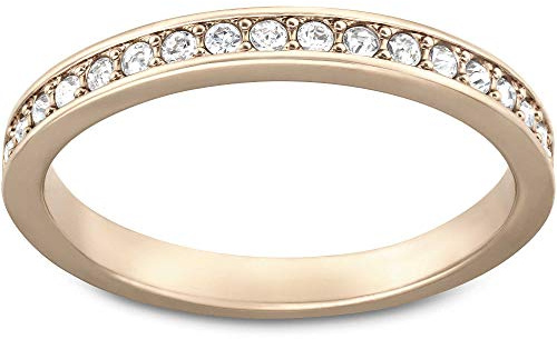 Swarovski Red Swarovski Crystal Metal Ring, 58, Stainless Steel, Crystal