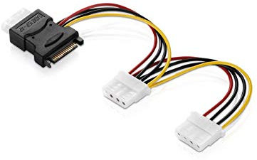 adaptare 34105 internes Strom-Adapterkabel (SATA-Stromanschluss auf 3-mal vierpoliger IDE-Anschluss)