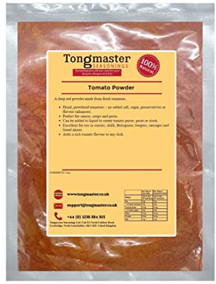 Tomato Dried Powder - Catering Shaker Jar - 600g (Ideal for use in curries, chilli, Bolognese, burgers, sausages and bread mixes)
