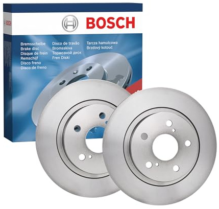 Bosch BD1500 Brake Disc Set - 290 mm - Rear Axle - 1 Set of 2 Discs | Solid Discs - ECE-R90 Certified - Reliable Braking, Stable Performance, Corrosion Protection