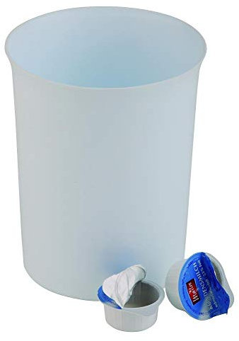 APS 2038 Tischrestebehälter, Tischmülleimer, Tischabfalleimer, 0,9 Liter, Ø 11 cm, Höhe 14 cm, Polypropylen, weiß