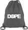 Shirtstreet24 Turnbeutel Rucksack Sport Beutel der Marke Dope Motiv, Größe: onesize,Dunkelgrau