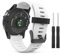 MoKo Armband Kompatibel mit Garmin Fenix 3/3 HR/Fenix 5X/5X Plus/Tactix Charlie/Descent Mk1/Quatix 3, Silikon Ersatzarmband Sportarmband Uhrenarmband mit Werkzeug, Weiß