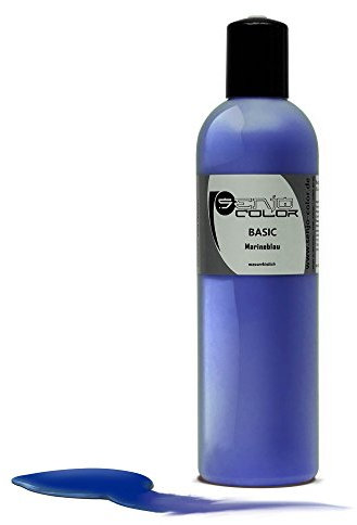 Senjo Color Basic Bodypainting Farbe I Gesichts- & Körperfarbe I Kosmetische Körperfarbe wasserlöslich I Festival-Farbe I 250ml, marineblau