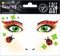 HERMA 15314 Face Art Sticker Marienkäfer, dermatologisch getestet, ablösbare Glitzer Gesicht Aufkleber, temporäre Tattoos für Karneval Fasching Halloween Festival Kinder Geburtstag, rot grün