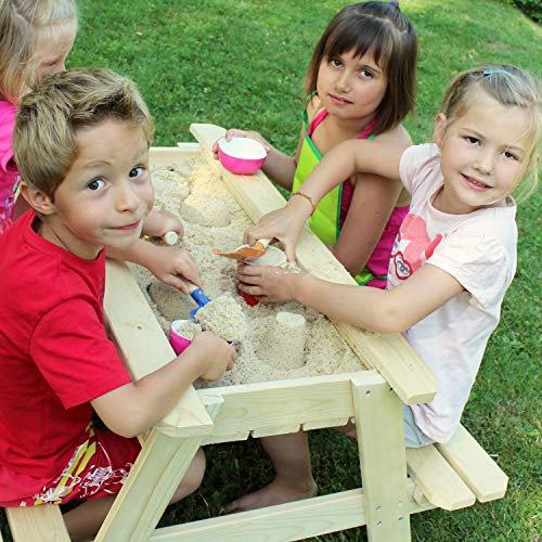 Soulet Table Pique-Nique pour Enfants en Bois Brut