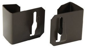 2x Fensterhaken für Gardinenstangen Vitragenstangen Braun 20-23mm