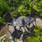 Lazy Susan | Ivy-Bistro-Tisch aus Aluguss mit 2 Stühlen | Garten-Set | Antik-Bronze | Wetterfest | 3 Jahre Garantie | (Rose Stühle, Keine Kissen)