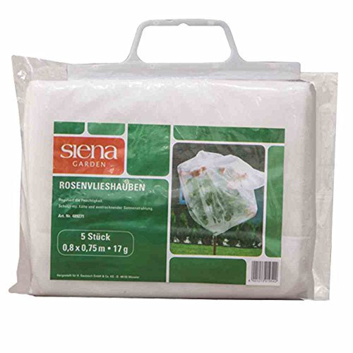 Siena Garden 489271 Rosenschutz-Vlies 0,75 x 0,75 m, 5 Hauben/Pack.