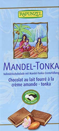 Rapunzel Bio Vollmilchschokolade, Mandel-Tonka-Cremefüllung, 100 g