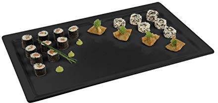 APS 83490 GN 1/2 Tablett Pure, 32,5 x 26,5 cm, Höhe 3 cm, Melamin, schwarz