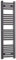 300mm Wide Black Heated Towel Rail Radiator Flat Ladder for Stylish Bathroom (1200mm High)