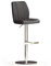 Robas Lund NA.OMI Barstuhl/-hocker, Leder/Edelstahl, rund/360 Grad drehbar, ca. 42 x 89-114 x 52 cm, schwarz