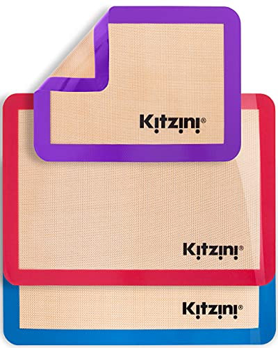 KITZINI Tapete de Silicona para Hornear Antiadherente | Alfombrilla Silicona para Horno Sin BPA | Accesorios de Cocina de Silicona
