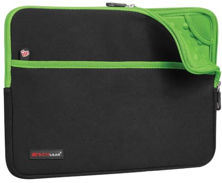 TECHGEAR Neoprene Zipped Sleeve Case Cover 11-13, Anti-Shock Lining fits iPad Pro 13 / Pro 12.9, Samsung Tab S10/S9/S8 Plus S9 FE+ 12.4, Book 12, Surface Pro 11/10/9/8/7, MacBook 13, 11 Laptops