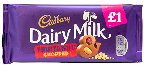 Cadbury Dairy Milk | Fruit & Nut Chopped | 95g Bar | 17 Pack