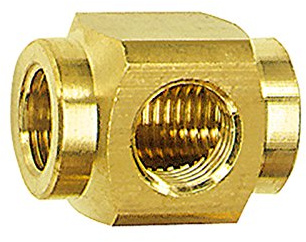 RIEGLER 112587-16.0961 T-Verteiler, G 1/8, SW 16, Messing, 1Stk