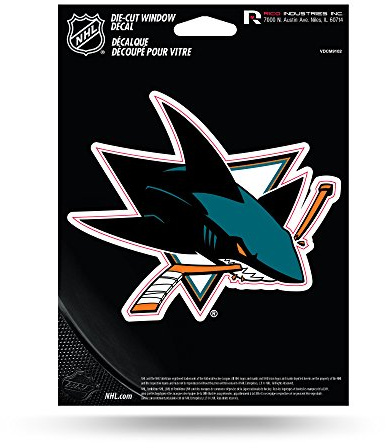Rico Industries NHL San Jose Sharks gestanzter Vinyl-Aufkleber