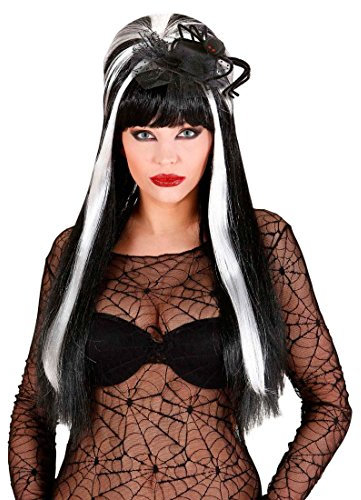 NET TOYS Spinnen Mini Zylinder Kleiner Hexen Hut Schwarze Witwe Minizylinder Zauberin Fascinator Schleier Minihut Hexe Halloween Kostüm Zubehör