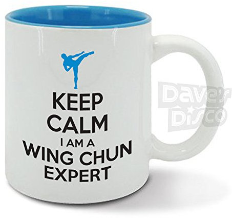 Keep Calm I'm a Wing Chun Expert, Vintage,Martial Arts, self Defence, Sport, Funny Gift idea, Blue Inside, Ceramic Mug, Cup