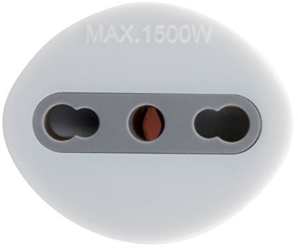 Zenitech - Adaptateur Prise Voyage France vers Italie - Prise Mâle France vers Prise Femelle Italie avec Terre - Compatible 230V 16A 2300W - Pratique et Sécurisé - Blanc - Compact