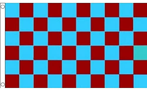 AZ FLAG Bandiera A Scacchi bordò E Blu 150x90cm - Bandiera Scacchiera bordò ED Azzurra 90 x 150 cm