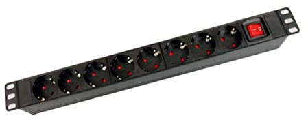 KIMEX Bandeau 8 Prises électriques pour Rack et Baie 19'', Hauteur 1U