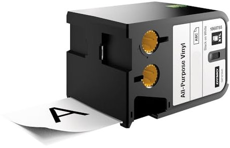 DYMO XTL Allzweck-Vinyletikett | 54 mm x 7 m | Schwarz auf Weiß