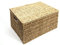 Woodluv Storage Boxes With Lids, Storage Baskets With lids, Woven Natural Seagrass, Storage Baskets for Shelves, Gift Hamper basket, Extra Large