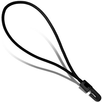 jarolift Expanderschlinge mit Kunststoff-Haken Spanngummi Planenspanner, Strapazierfähig, UV-beständig, 25 cm, Schwarz