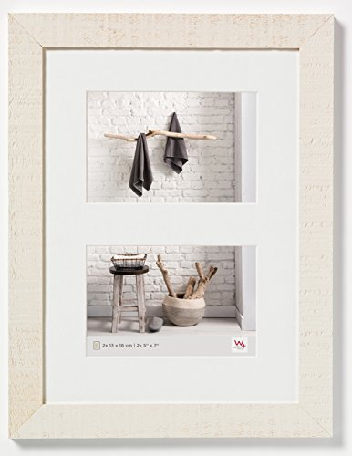 Walther 32.2 x 44.9 cm Home Wooden Multi Photo Frame for 2 Photographs, White