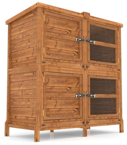 The Hutch Company 4ft Chartwell 2 Tier Rabbit Hutch | Perfect for keeping Rabbits and Guinea Pigs separate