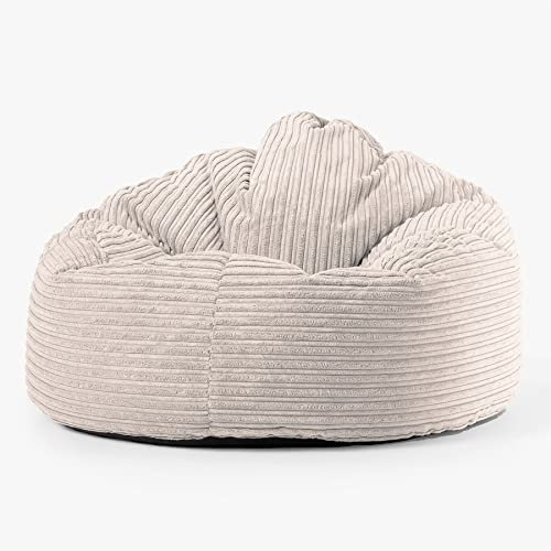 Lounge Pug, 'Mini-Mammoth' Sitzsack, Sessel, Cord Creme