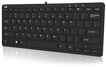 ADESSO Adaptec SlimTouch 510 Mini-Tastatur mit USB-Hubs (AKB-510HB), schwarz